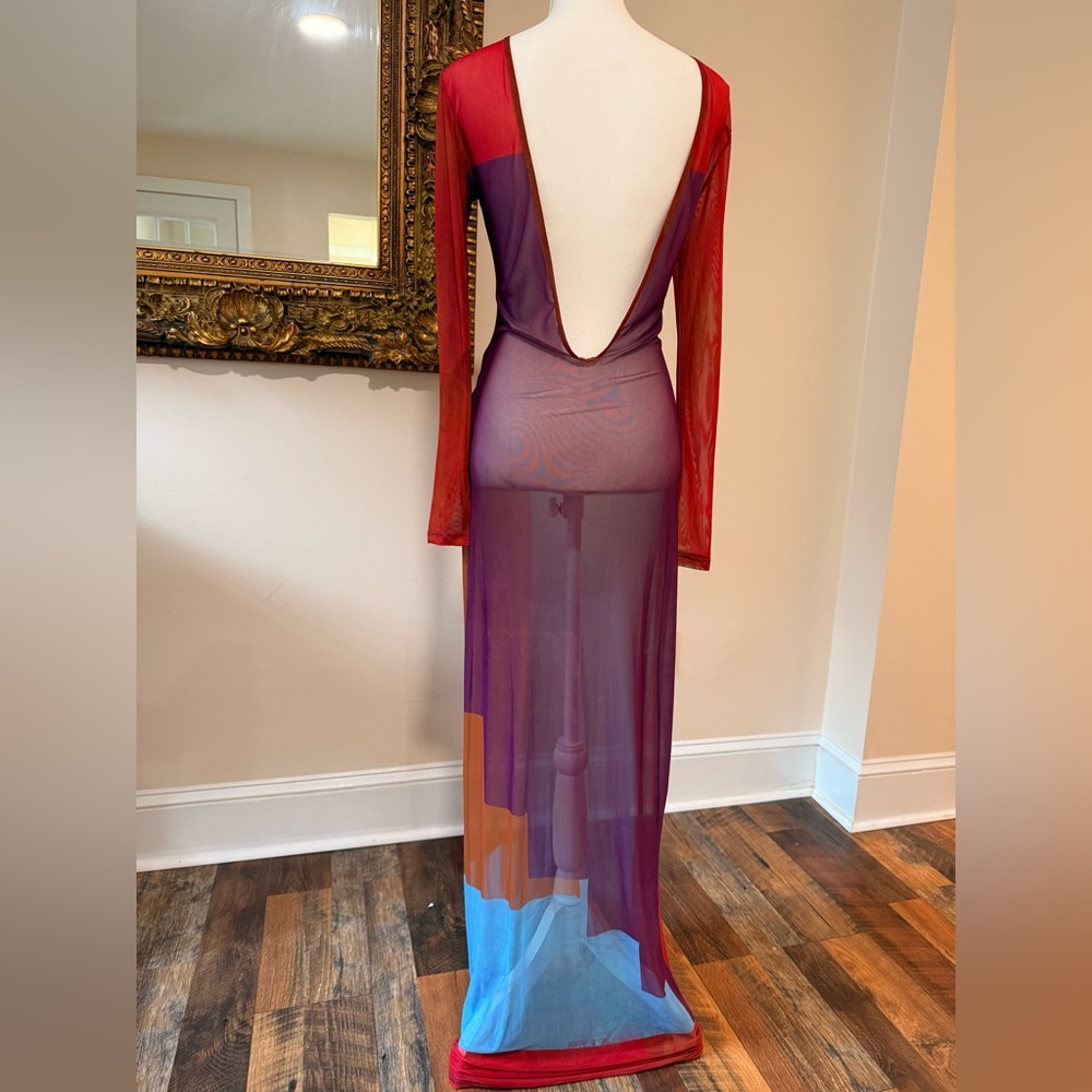Night Sky Colorblock Maxi Dress - Picture 7 of 9